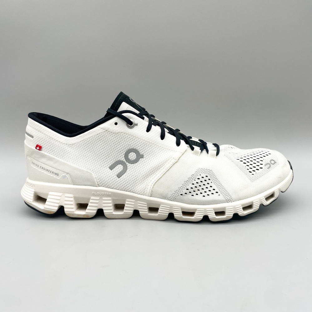 On Cloud X Mens 11 Running Shoes White Black Sporty Gym Training Sneakers Gorp